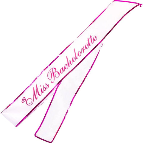 Little Genie Miss Bachelorettes Party Sash Pink Satin with Black Lettering - Sex Games, Coupons and Tricks