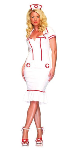 Leg Avenue Miss Diagnosis Costume Nurse Roleplay Outfit - Fancy Dress Ups