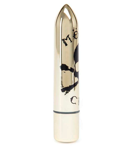 Love Honey Motley Crue Classic Skull 10 Function Bullet Vibrator Gold - Personal Massagers