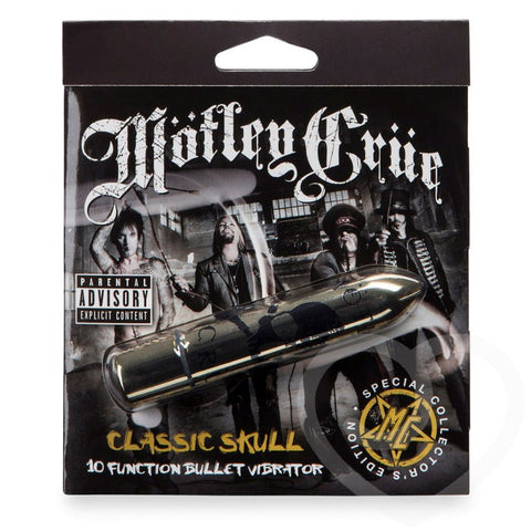 Love Honey Motley Crue Classic Skull 10 Function Bullet Vibrator Gold - Personal Massagers