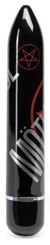 Love Honey Motley Crue Shout at the Devil 7 Function Vibrator Black - Personal Massagers