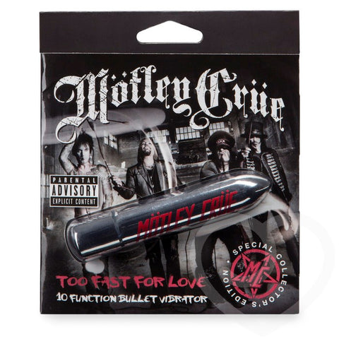 Love Honey Motley Crue Too Fast For Love 10 Function Bullet Vibrator Silver - Personal Massagers
