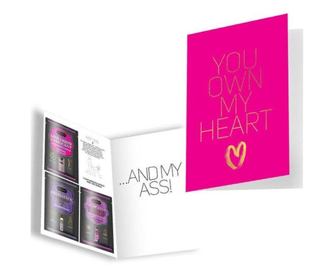 Kama Sutra Naughty Notes Greeting Card You Own My Heart Massage Oils - Sex Games, Coupons and Tricks