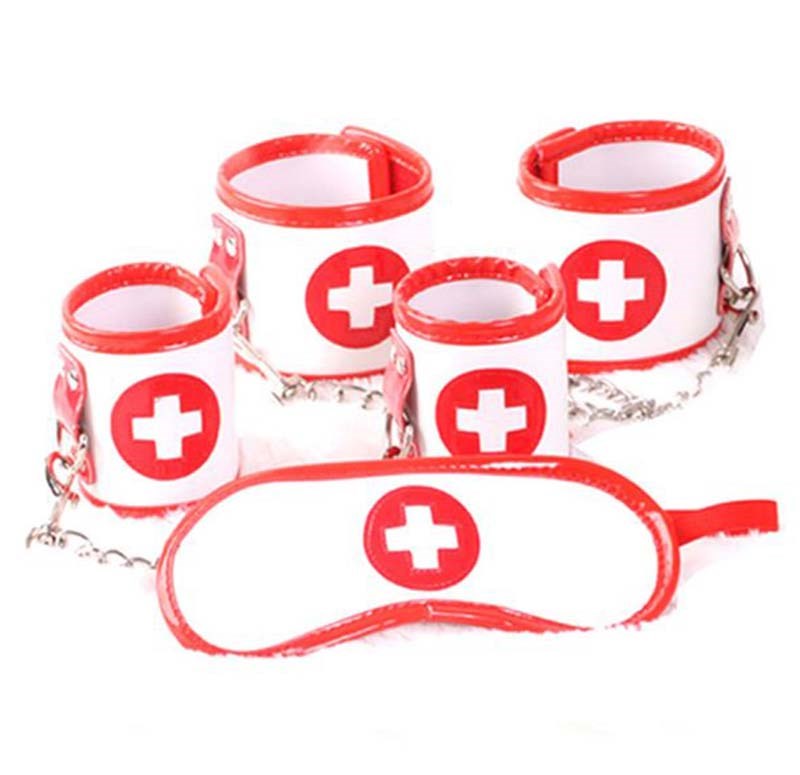 BDStyle Naughty Nurse Accessory Kit Complete Medical Fantasy Restraint Set - Fancy Dress Ups
