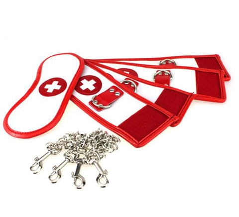 BDStyle Naughty Nurse Accessory Kit Complete Medical Fantasy Restraint Set - Fancy Dress Ups