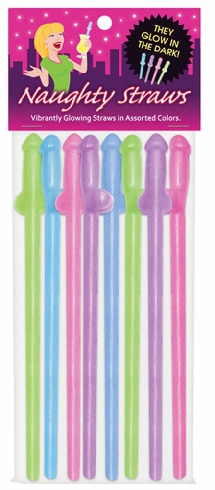 Kheper Games Naughty Penis Straws Glow in The Dark Accessories - - Sex Games, Coupons and Tricks