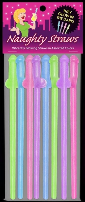 Kheper Games Naughty Penis Straws Glow in The Dark Accessories - - Sex Games, Coupons and Tricks