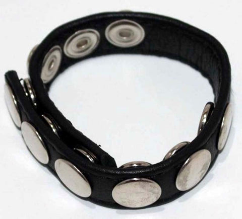 Hells Couture Naughty Toys 5 Speed Cock Ring with Studs Adjustable Fit - Ball and Cock Toys