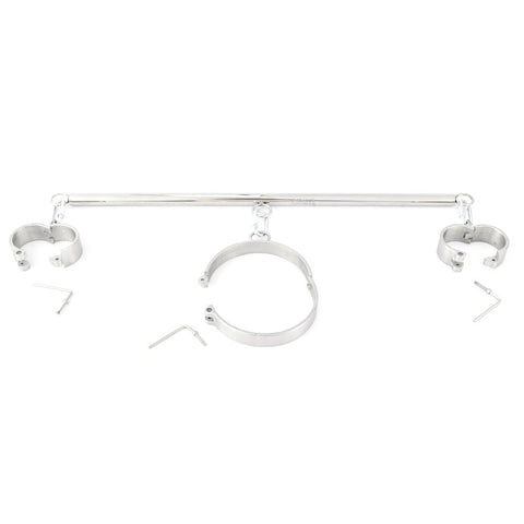 BDStyle Neck & Wrist Restraint With Spreader Bar Complete Bondage Control - Spreaders and Hangers