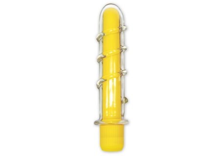 Pipedream Products Neon Glass Adult Vibrator Twirl Dual Function - Glass Sex Toys