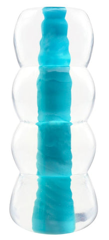 Neon Jelly Mens Pleasure Stroker Max Stamina Support Textured Masturbator - Masturbators and Strokers