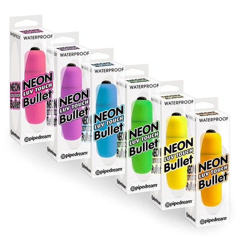 Pipedream Products Neon Luv Touch Vibrating Bullet Massager Set - Waterproof Vibrators