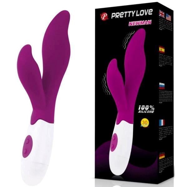 Baile Newman Silicone Rabbit Vibrator Dual Motor USB Rechargeable - - Rabbit Vibrators