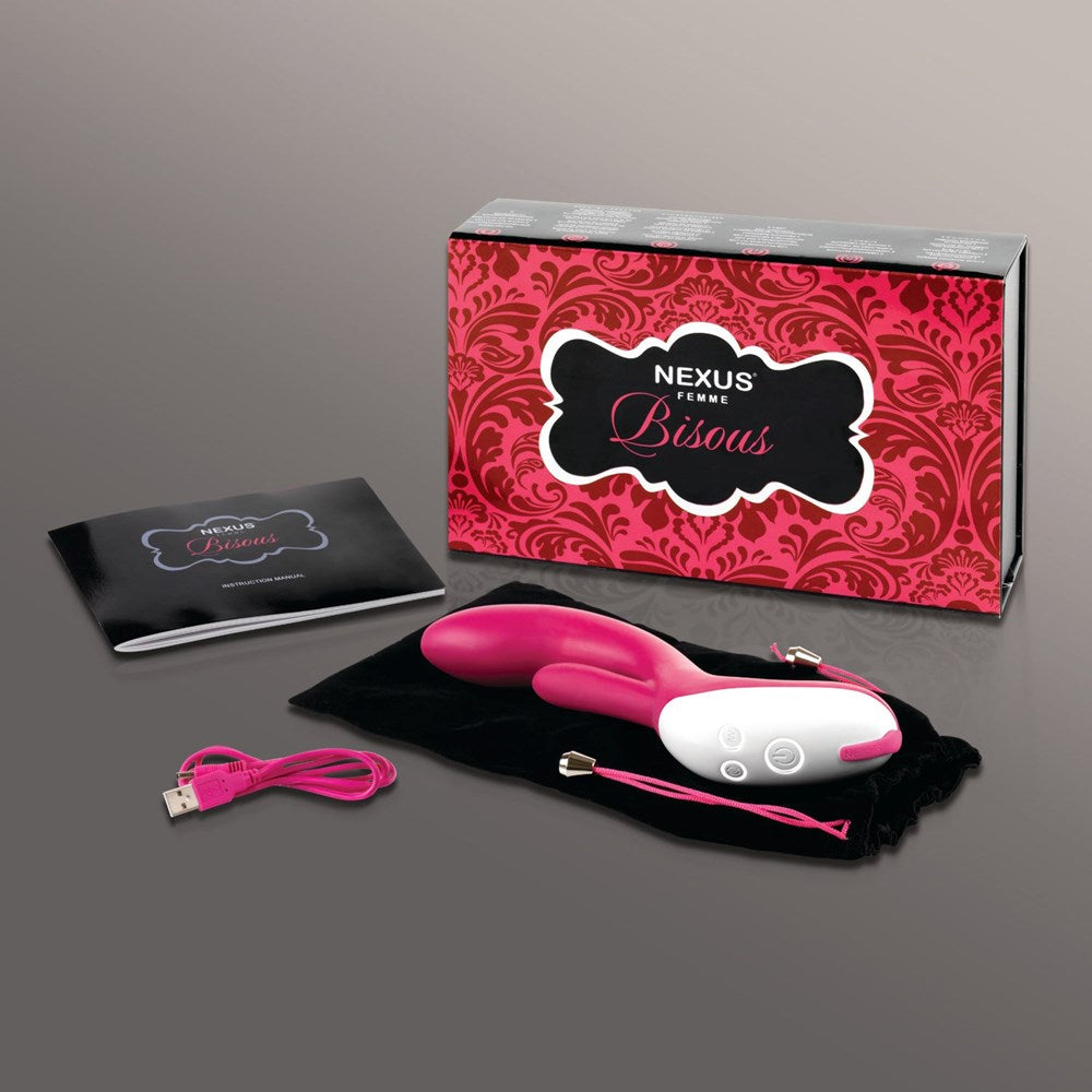 Nexus Sex Toys Femme Bisous Dual Stimulation Vibrator - - Clit Ticklers and Pulsators
