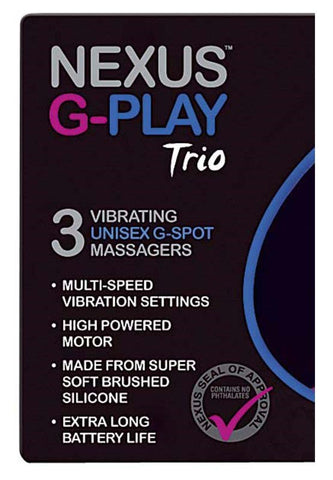 Nexus GPLAY Multi Pack Three Size Anal Plug Set with Vibration - Prostate Toys