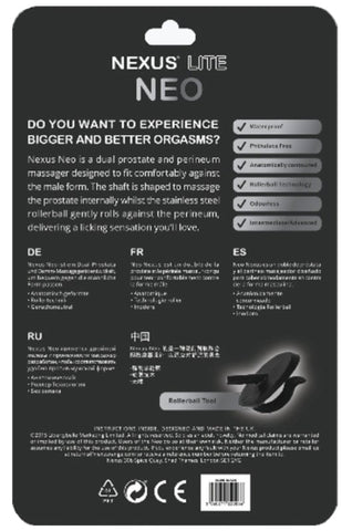 Nexus Neo Male Prostate Massager with Angled Design and Perineum Stimulation - Prostate Toys