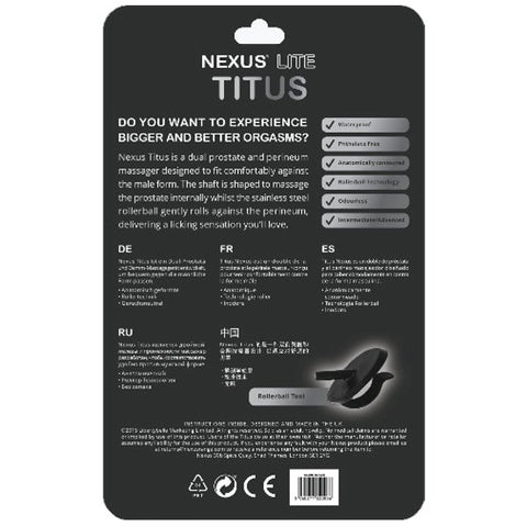 Nexus Sex Toys TITUS Slide On And Enjoy Prostate Massager - Prostate Toys