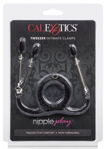 California Exotics Nipple Play Tweezer Intimate Clamps Adjustable Tension - Nipple and Clit Clamps