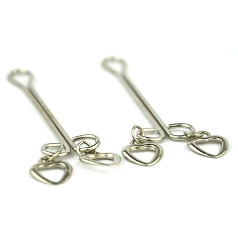 BDStyle Nipple Tweezer Clamps with Heart Adjustable Pressure Control - Breast and Nipple Toys