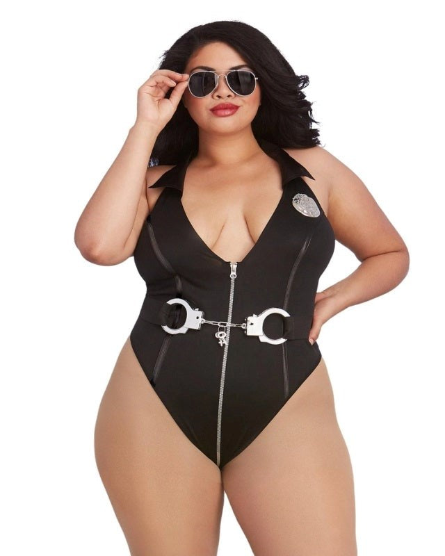 Dream Girl Lingerie Seductive and Powerful Officer Naughty Queen Size Costume - Fancy Dress Ups
