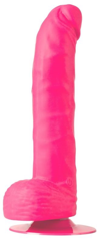 NANMA Corporation One Touch Silicone 8 Vibrator Pink Premium Body Safe - - Realistic Dildos