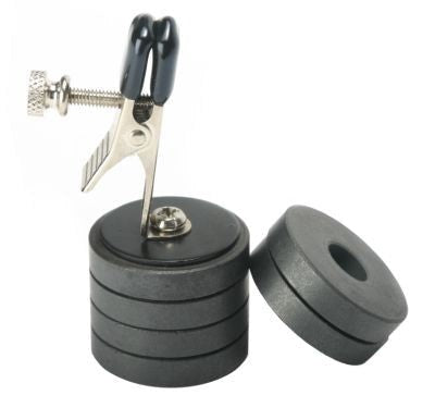 XR Brands Onus Nipple Clamp with Magnet Weights Adjustable Pressure - Nipple and Clit Clamps