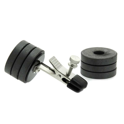 XR Brands Onus Nipple Clamp with Magnet Weights Adjustable Pressure - Nipple and Clit Clamps