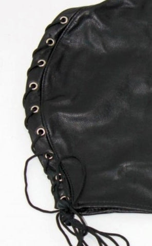 Open Eyed BDSM Hood Faux Leather - Bondage Hoods