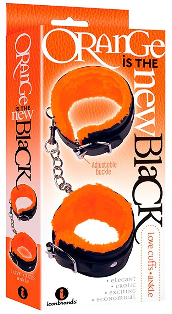 Icon Brands Orange is The New Black Ankle Love Cuffs Premium Restraints - - Cuffs and Restraints