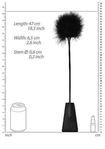 Ouch Black and White Crop with Feather Tickler Dual Sensation BDSM Impact - Whips And Crops