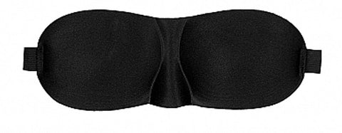 Shots Toys Ouch Black and White Satin Curvy Eye Mask Sensory Bondage - Masks And Blindfolds