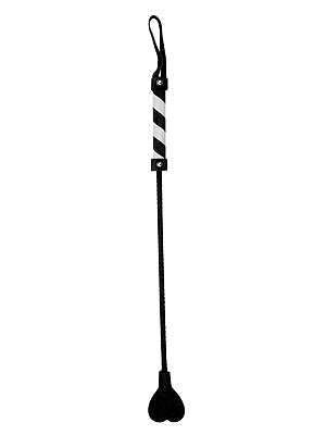 Shots Toys OUCH Heart Leather Crop for BDSM Impact Play and Sensation Control - Whips And Crops