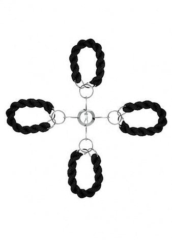 Shots Toys Ouch Luxury Hand & Legcuffs Premium BDSM Restraint Set - Cuffs and Restraints