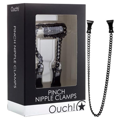 Shots Toys Ouch Pinch Nipple Clamps For Edging Control Adjustable Pressure - Nipple and Clit Clamps