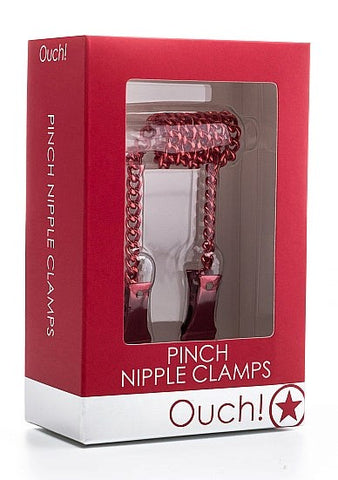 Shots Toys Ouch Pinch Nipple Clamps For Edging Control Adjustable Pressure - Nipple and Clit Clamps
