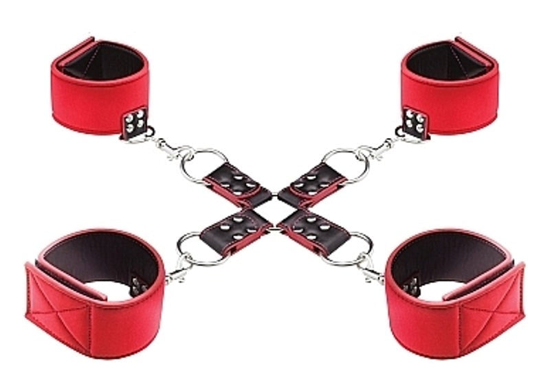 Ouch Reversible Hogtie Red Top Sex Toy Pick - - Cuffs And Restraints