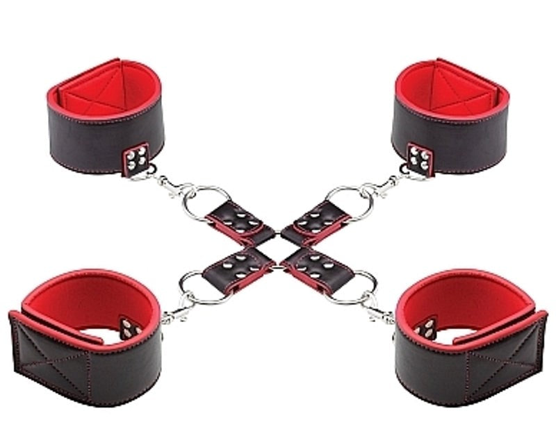 Ouch Reversible Hogtie Red Top Sex Toy Pick - - Cuffs And Restraints
