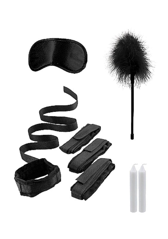 Ouch! Bed Bindings Restraint Kit Black Edge Control Ready - - Cuffs And Restraints