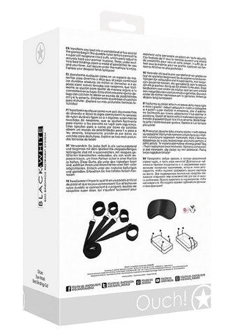 Shots Toys OUCH! Bed Bindings Restraint System Four Padded Cuffs - Cuffs and Restraints