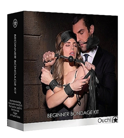 Ouch! Beginners Bondage Kit Try It Tonight with Ball Gag and Restraints - Bondage Kits