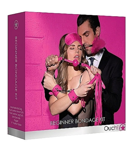 Ouch! Beginners Bondage Kit Try It Tonight with Ball Gag and Restraints - Bondage Kits