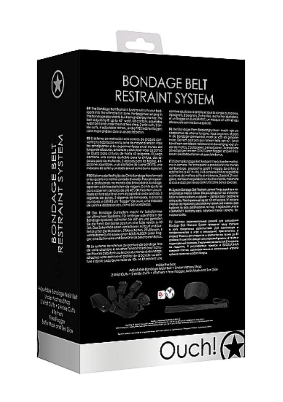 Ouch! Bondage Belt Restraint System Daily Cock Ring Deal - - Cuffs And Restraints