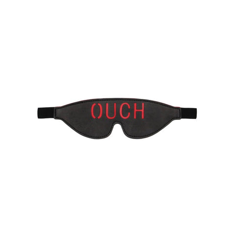 Shots Toys OUCH! BW Bonded Leather Eye Mask Premium Bondage Blindfold - Masks And Blindfolds