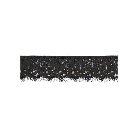 Shots Toys OUCH! BW Lace Mask With Elastic Straps Premium Silk Blindfold - Masks And Blindfolds