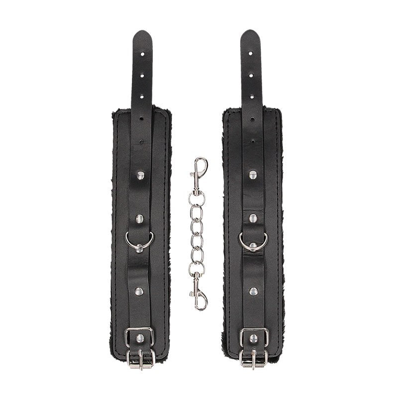 Shots Toys OUCH! BW Plush Bonded Leather Hand Cuffs Restraint - - Cuffs and Restraints
