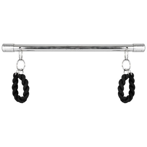 OUCH! Deluxe Chrome Plated Steel Suspension Bar with 2 Cuffs for Bondage - Spreaders and Hangers
