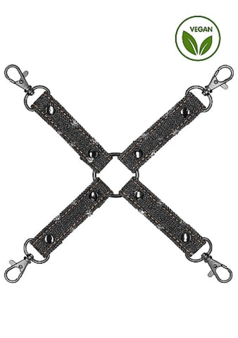 OUCH! Denim Hogtie - Black - Cuffs and Restraints