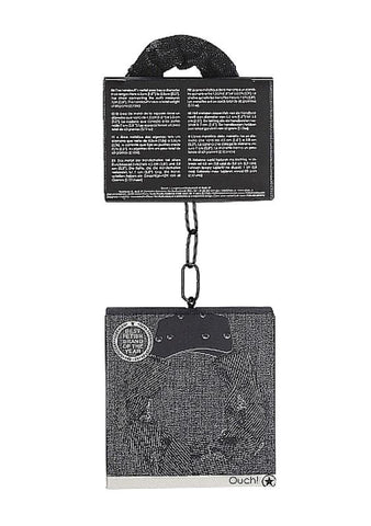 Shots Toys Ouch! Denim Metal Handcuffs with Adjustable Denim Design - Cuffs and Restraints