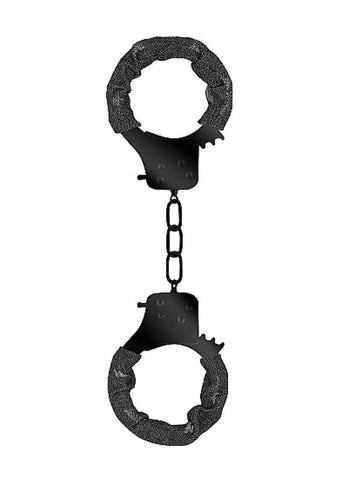 Shots Toys Ouch! Denim Metal Handcuffs with Adjustable Denim Design - Cuffs and Restraints