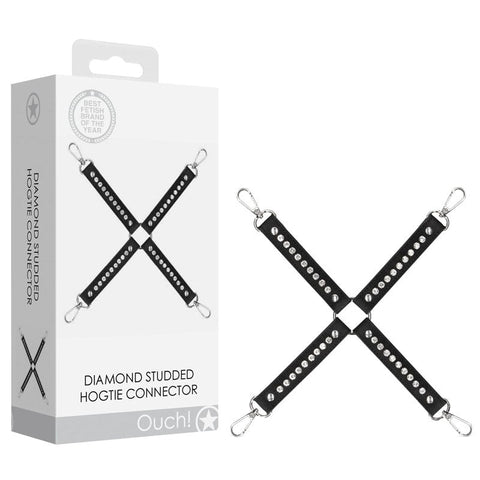 Shots Toys OUCH! Diamond Studded Hogtie Luxury BDSM Restraint System - Cuffs and Restraints